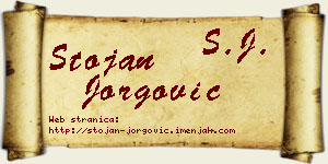 Stojan Jorgović vizit kartica